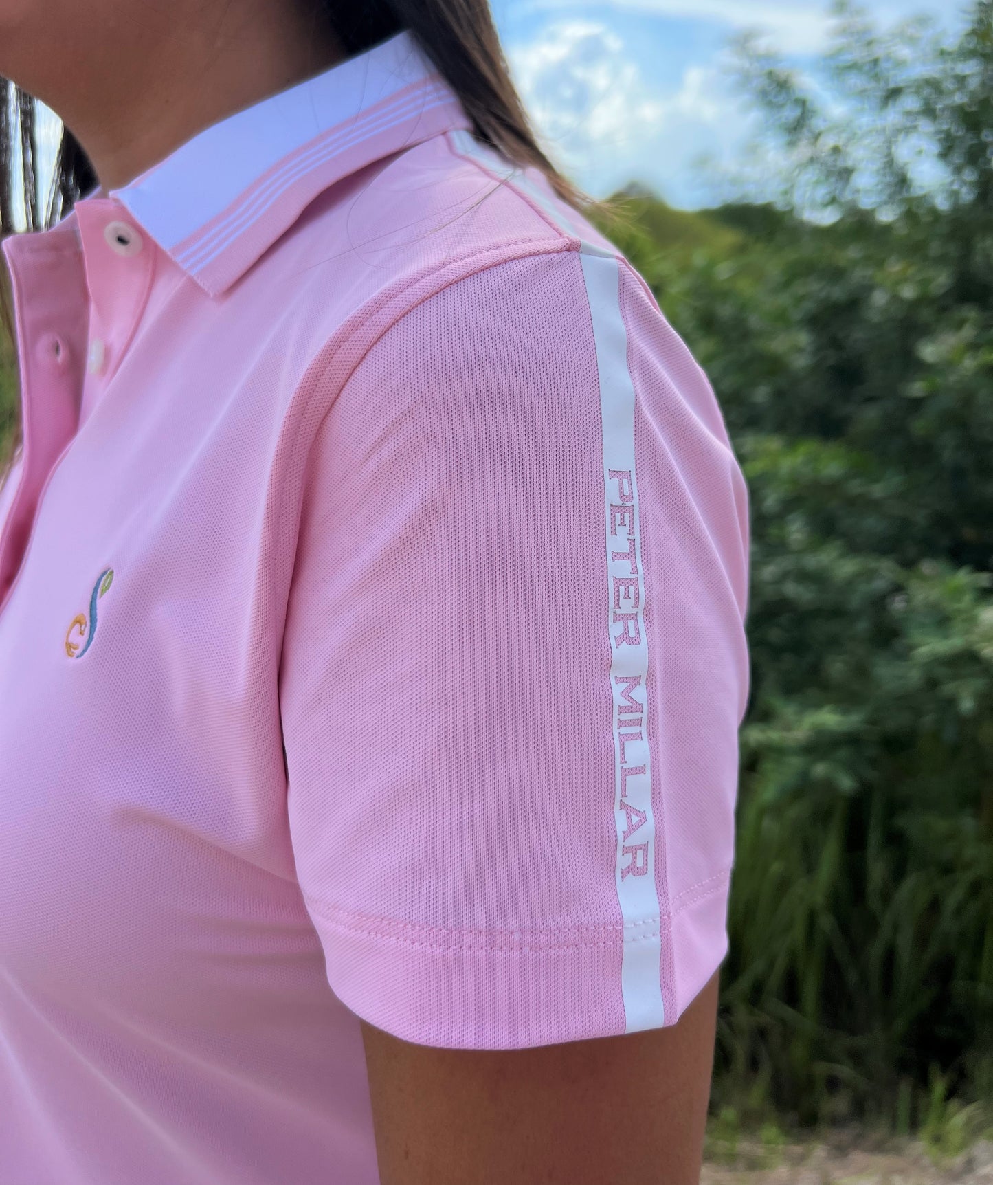 Peter Millar Ladies Hicks Stripe Collar Sport Polo