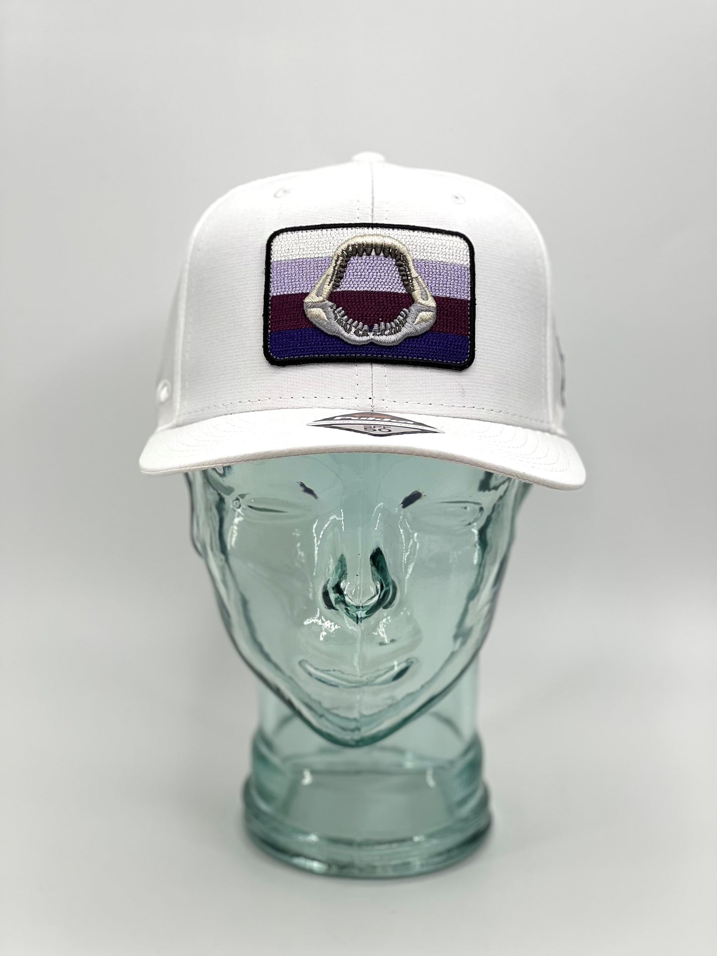 Pukka Megalodon Rectangle Pearl Stitch Patch High Crown 6 Panel Hat