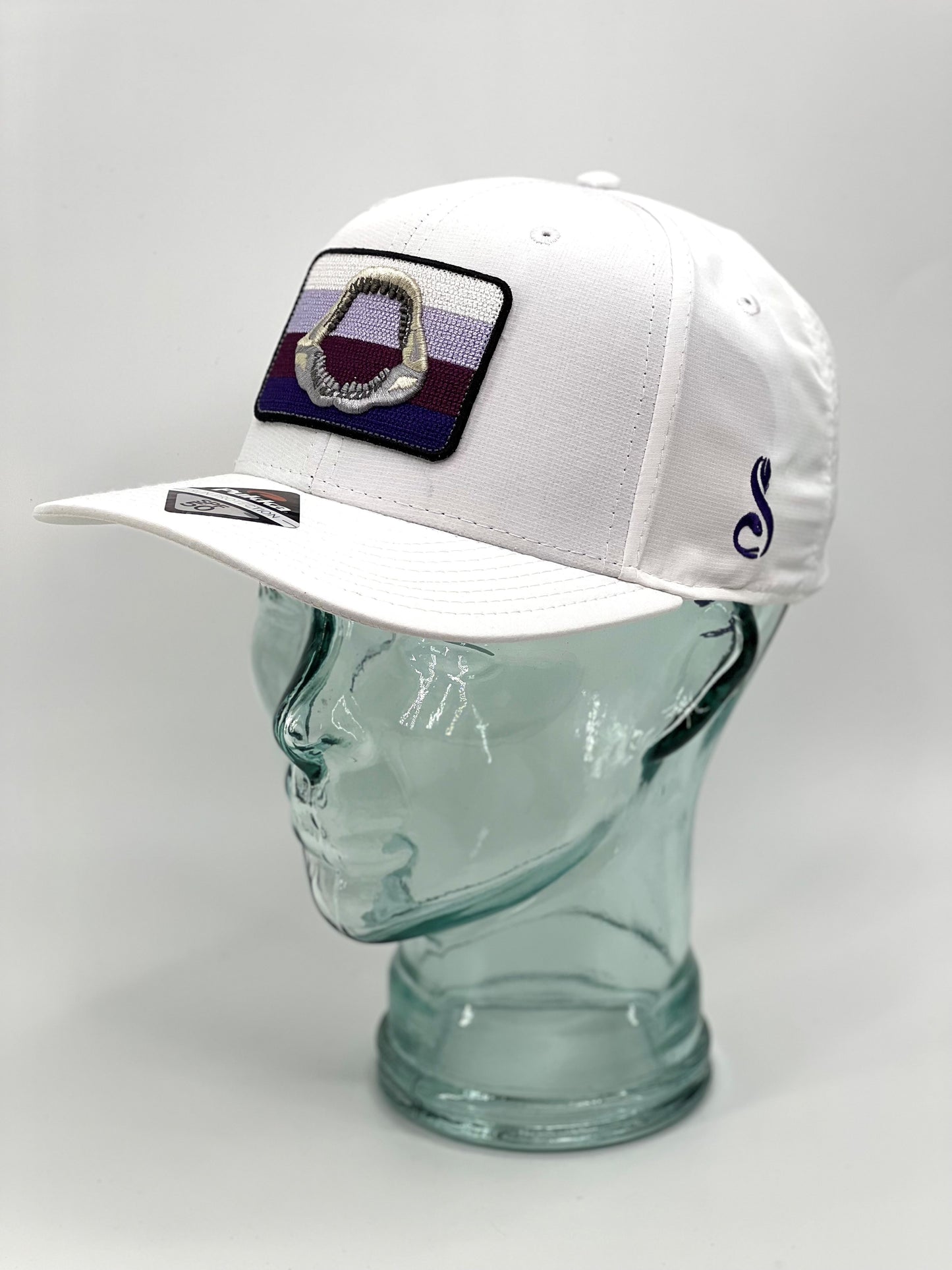 Pukka Megalodon Rectangle Pearl Stitch Patch High Crown 6 Panel Hat