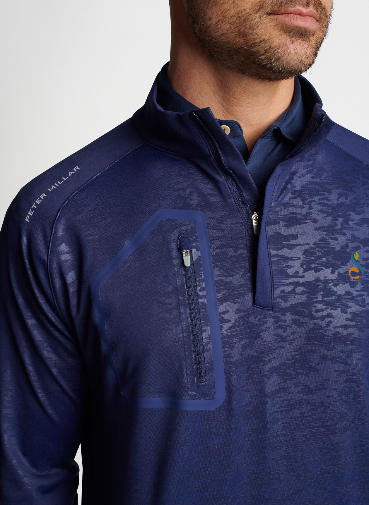 Peter Millar Forge Camo Performance Quarter-Zip
