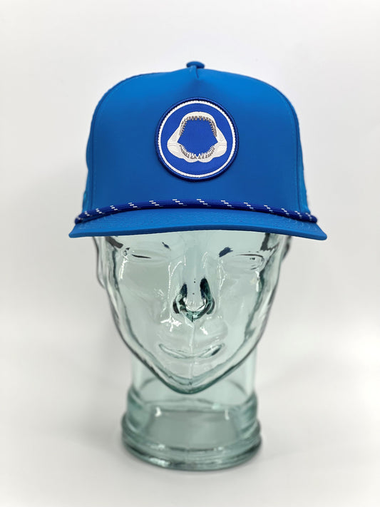 Pukka Megalodon Circle Patch Structured High Crown 5 Panel Snap Back Rope Hat