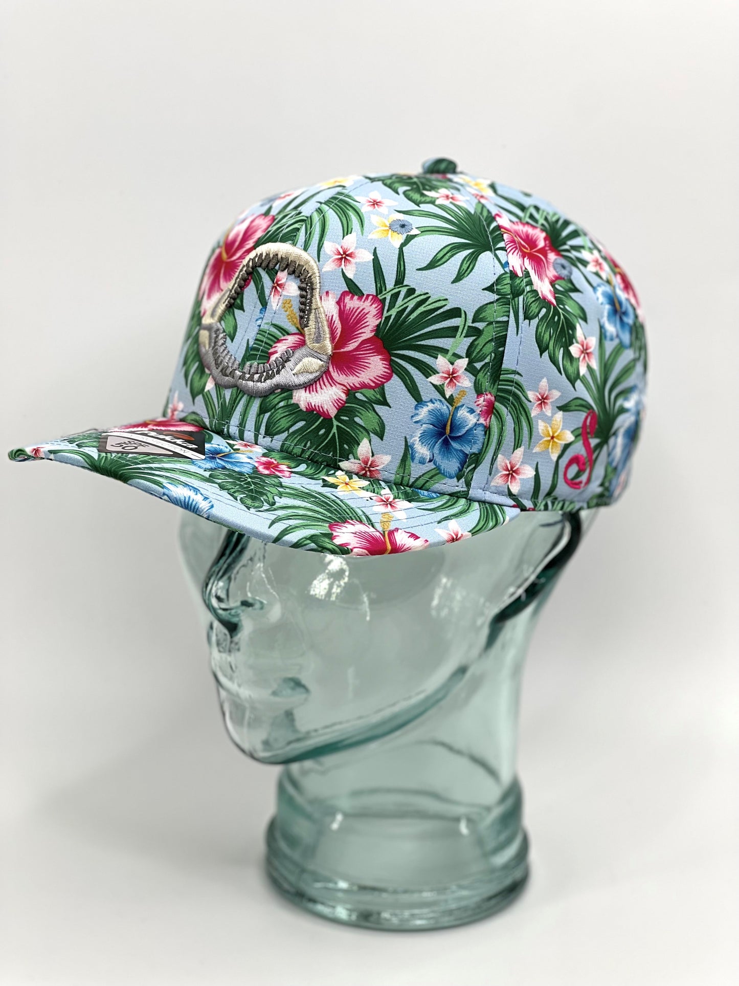 Pukka Megalodon Floral Sublimated High Crown 6 Panel Hat