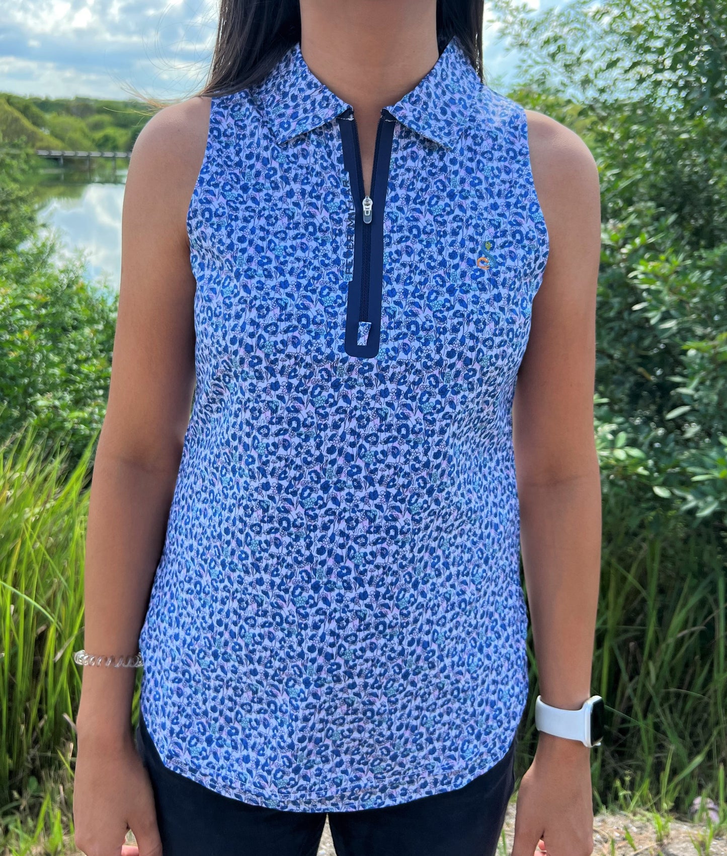 Peter Millar Ladies Carner Zip-Neck Polo