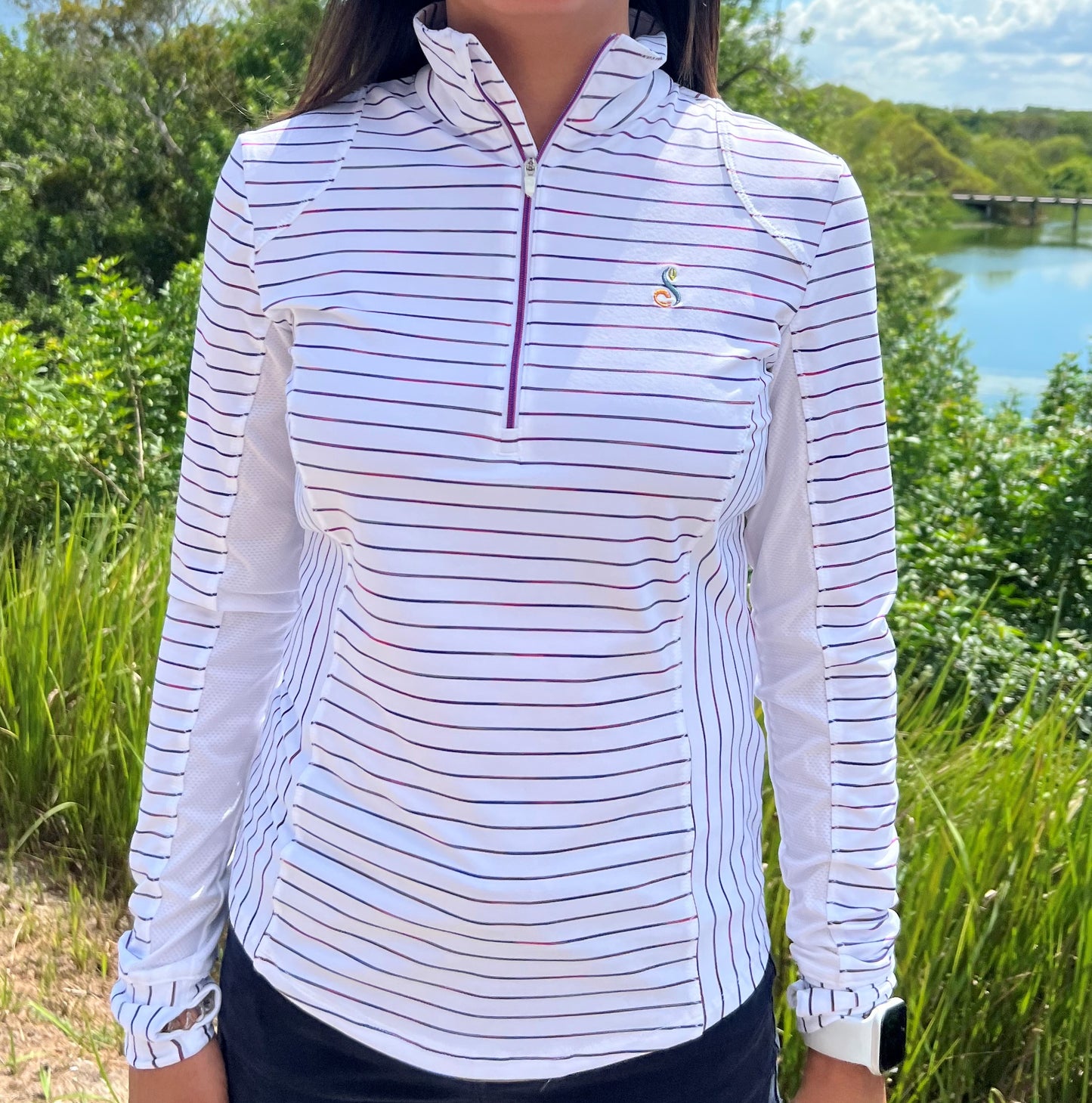 Zero Restriction Ladies Renae Zip Mock