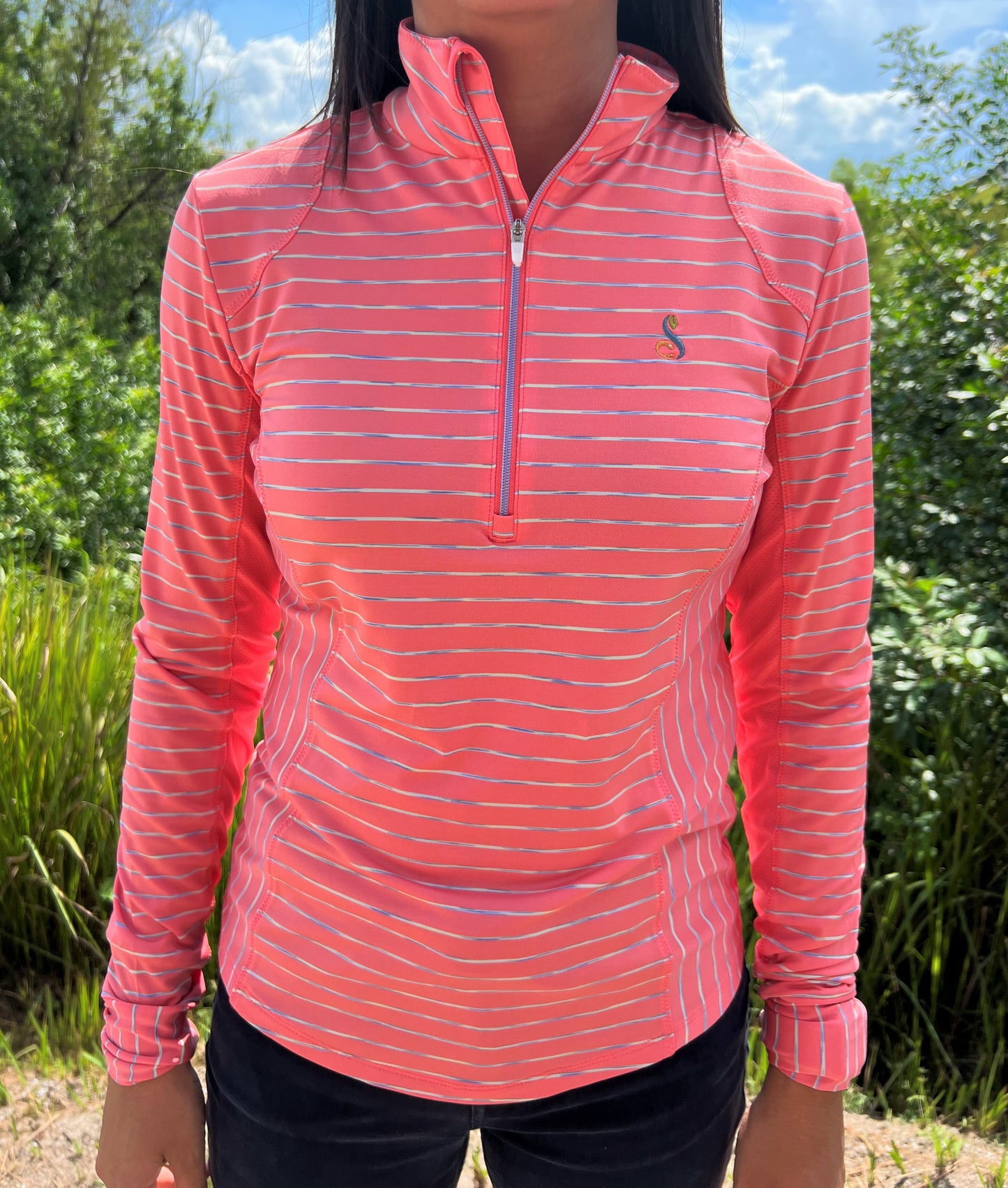Zero Restriction Ladies Renae Zip Mock