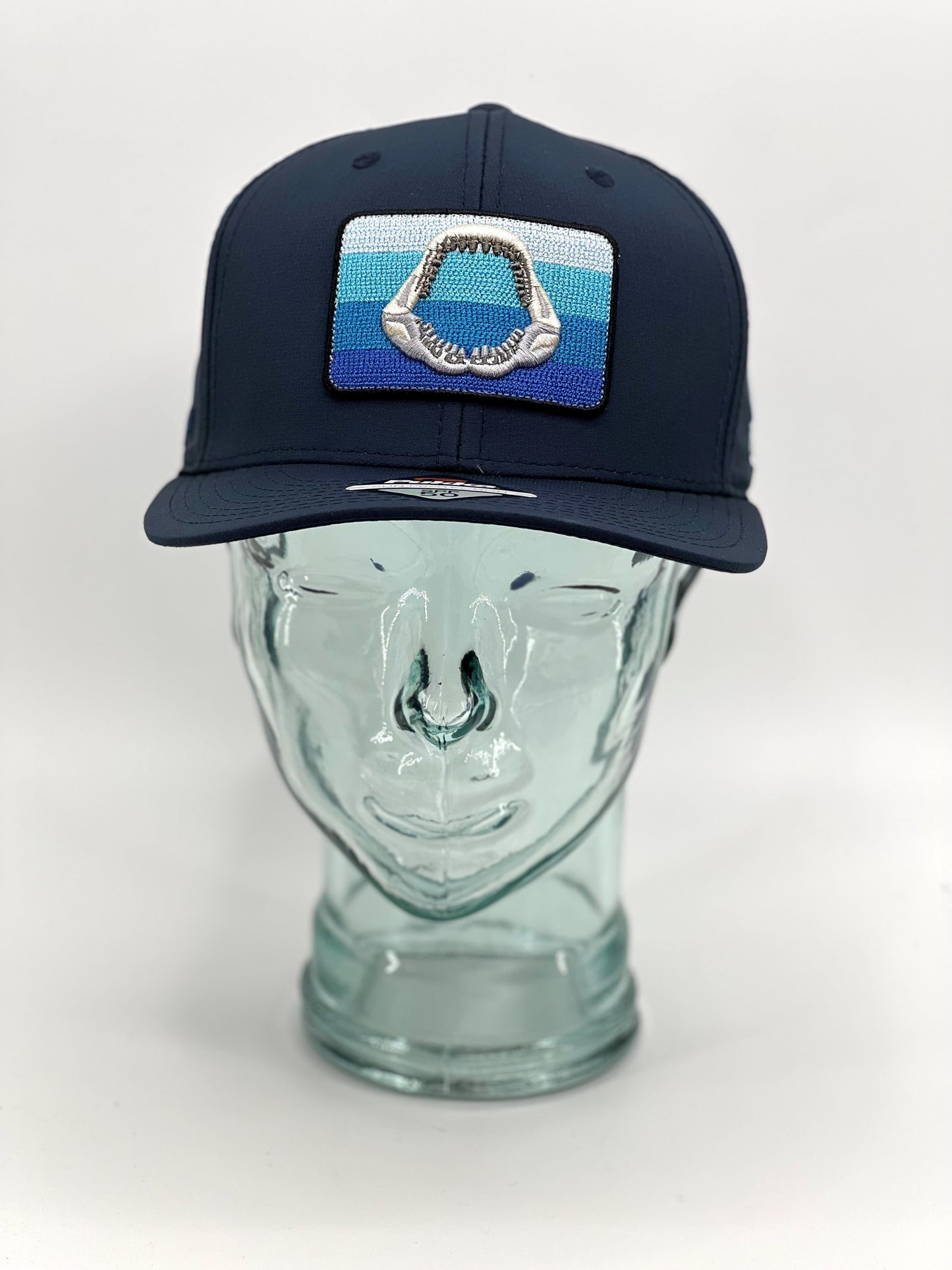 Pukka Megalodon Rectangle Pearl Stitch Patch High Crown 6 Panel Hat