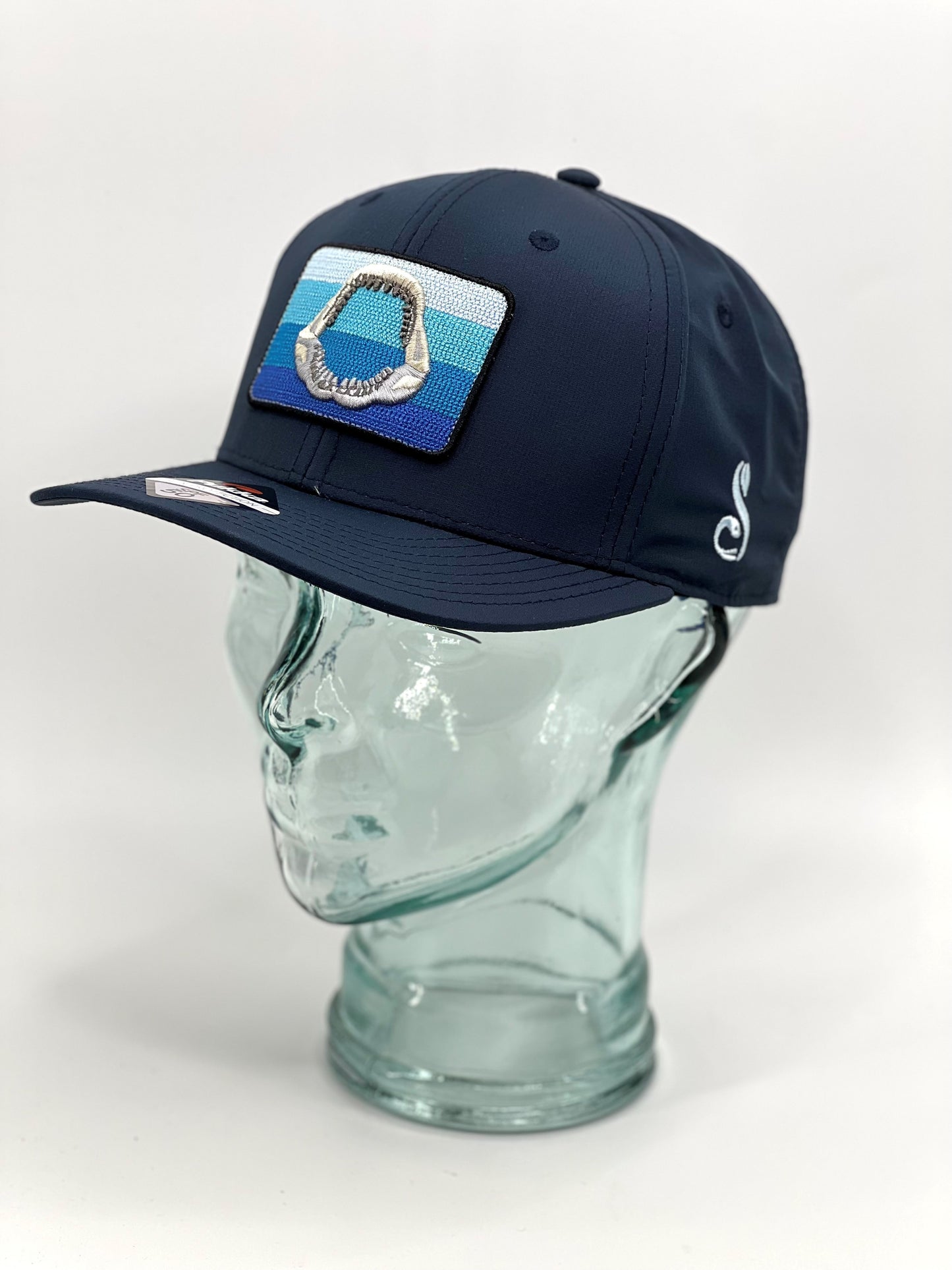 Pukka Megalodon Rectangle Pearl Stitch Patch High Crown 6 Panel Hat