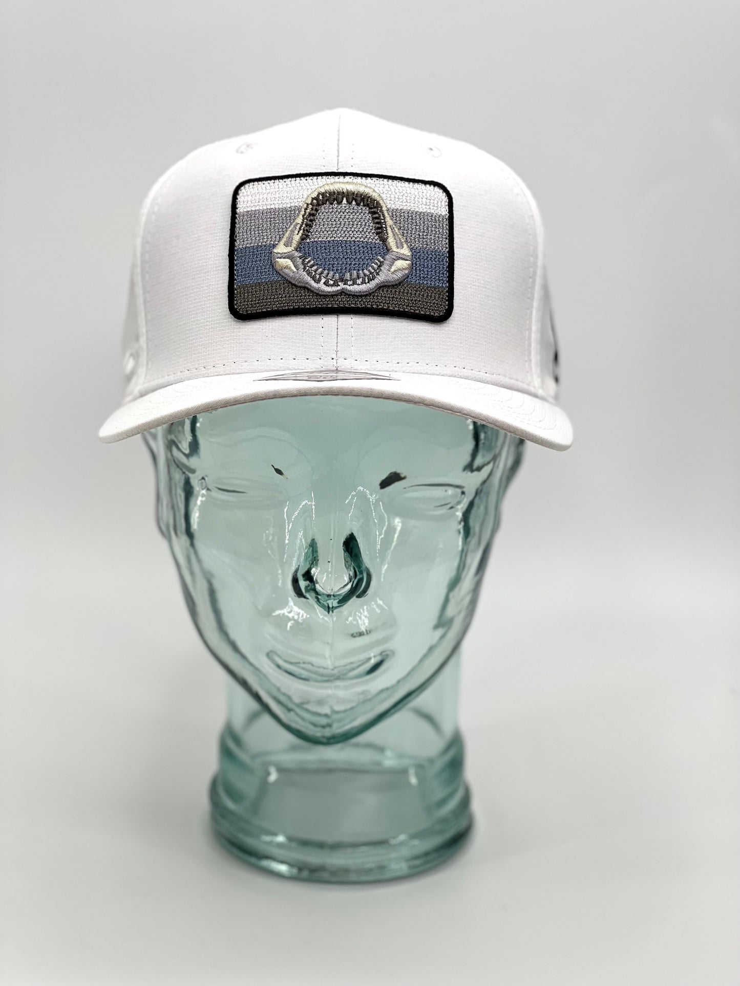 Pukka Megalodon Rectangle Pearl Stitch Patch High Crown 6 Panel Hat