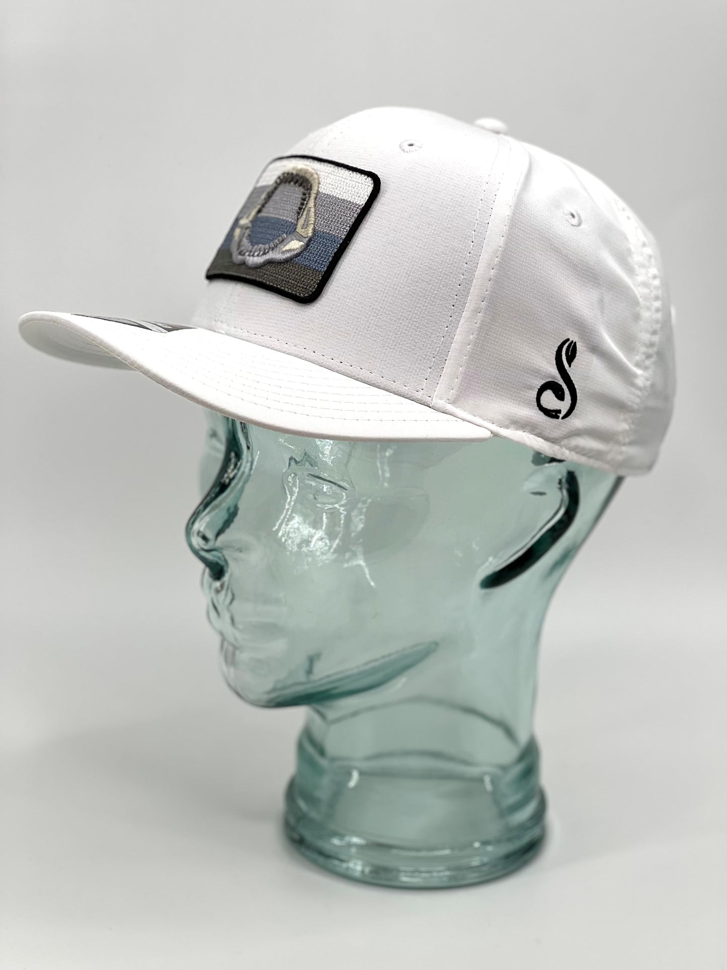 Pukka Megalodon Rectangle Pearl Stitch Patch High Crown 6 Panel Hat