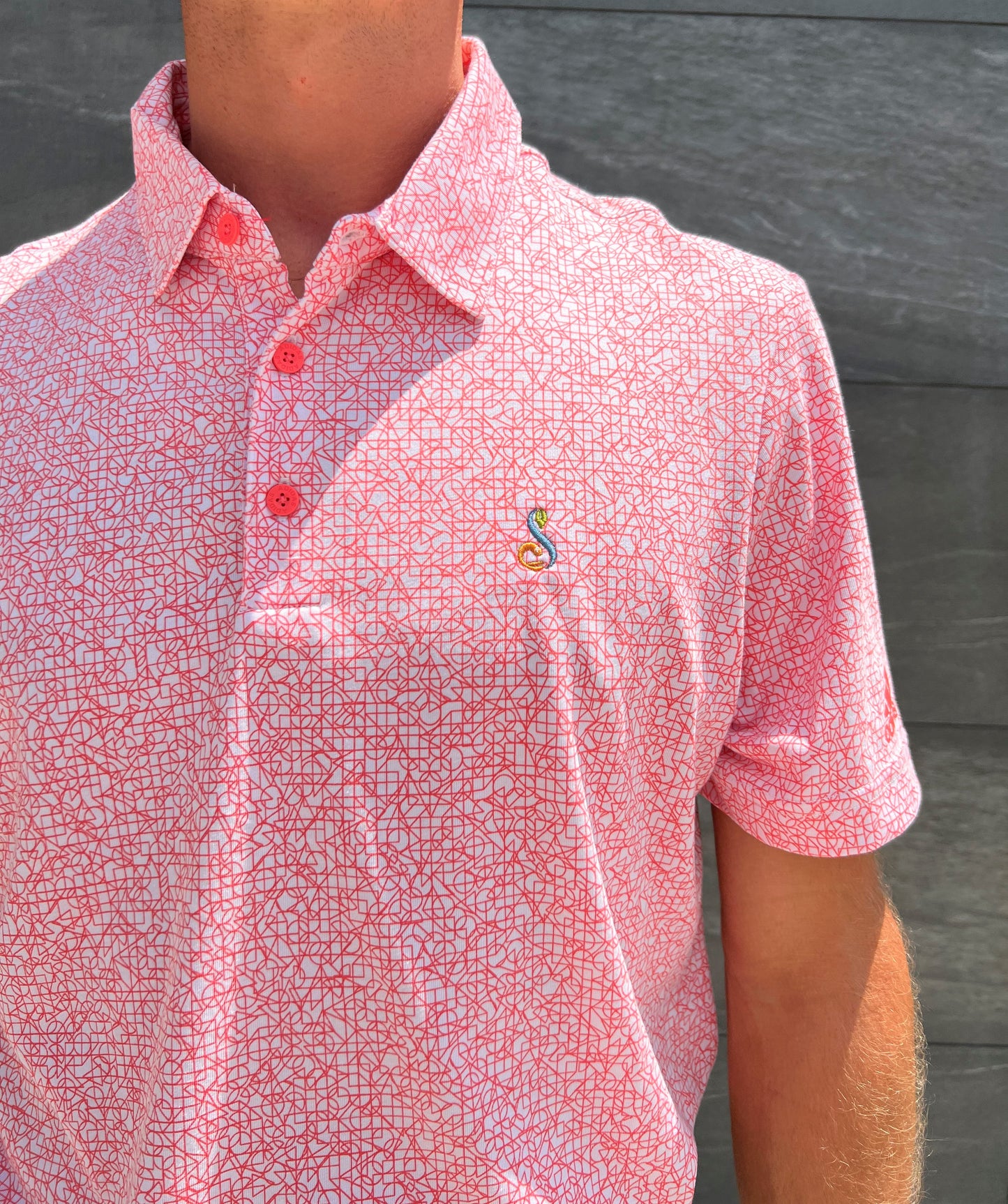 Adidas Men's Abstract Print Polo