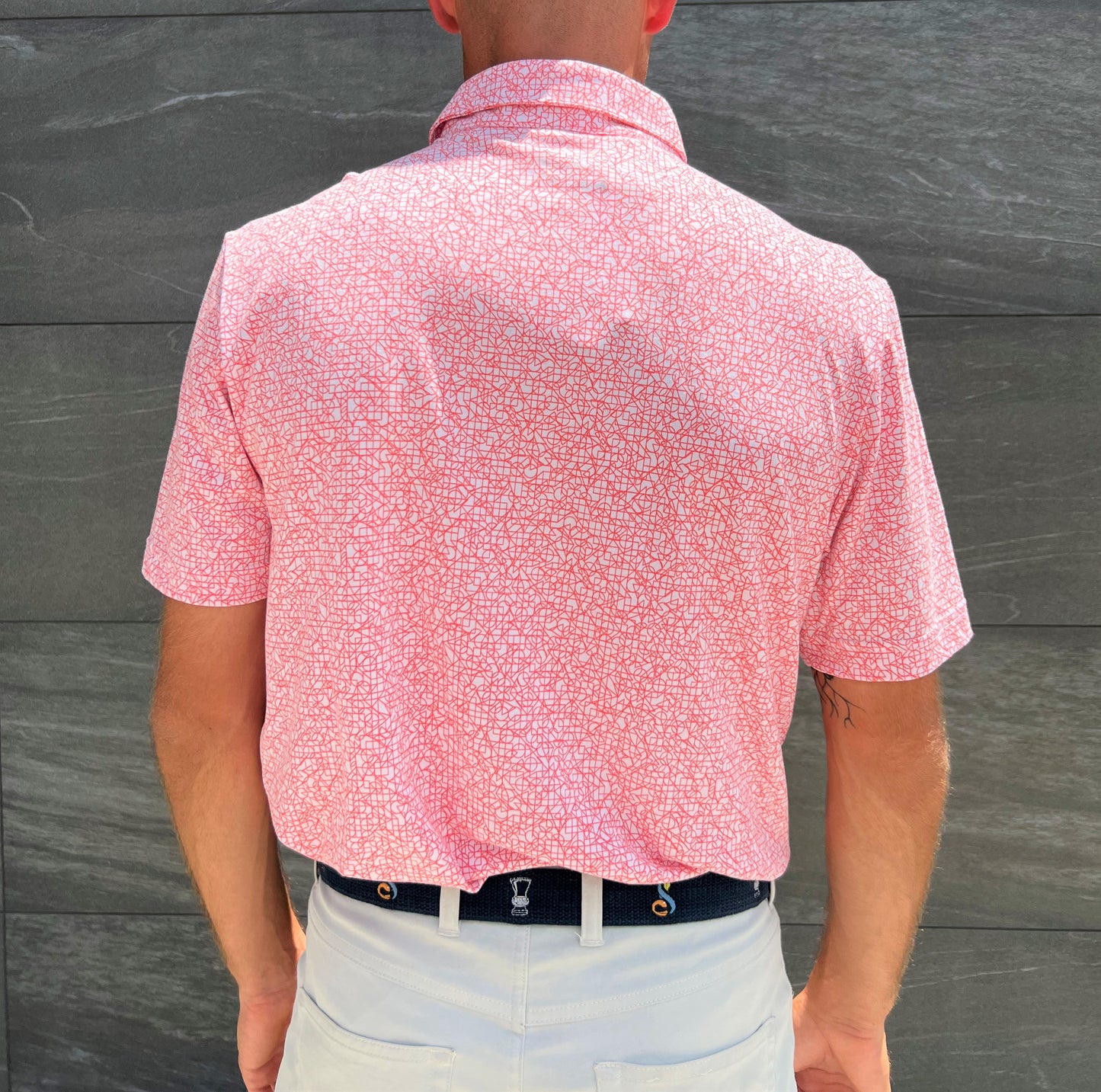 Adidas Men's Abstract Print Polo