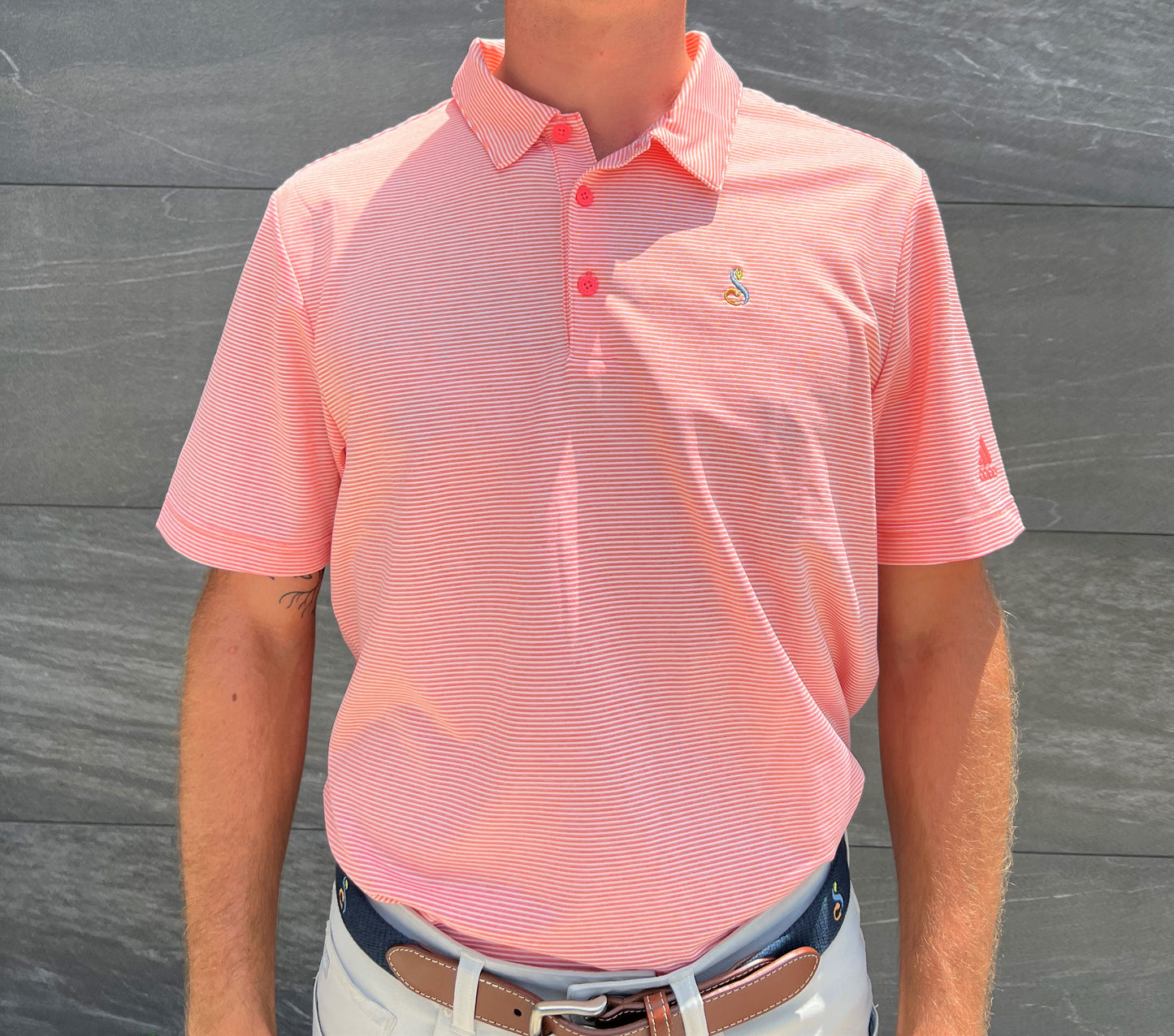 Adidas Men's Otman Pencil Stripe Polo