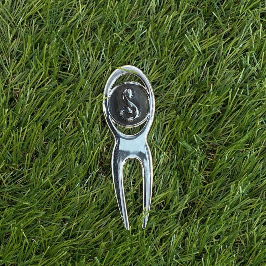 PRG Double Prong Black Glass Divot Tool