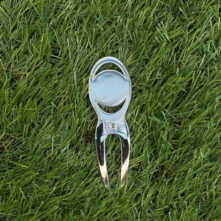 PRG Double Prong Black Glass Divot Tool