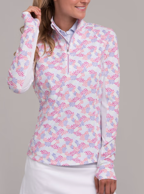 Zero Restriction Ladies Renae Zip Mock