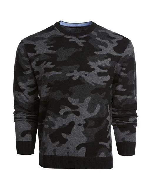 Greyson Men's Camowolf Crewneck