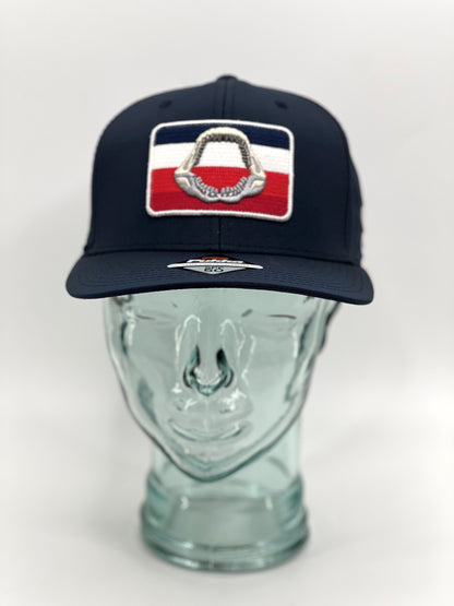 Pukka Megalodon Rectangle Pearl Stitch Patch High Crown 6 Panel Hat