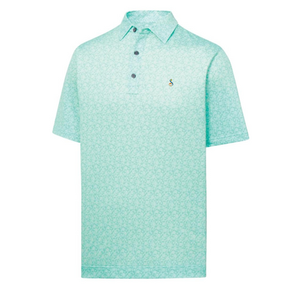 SPECIAL ORDER: FootJoy Painted Floral Lisle Polo - Green