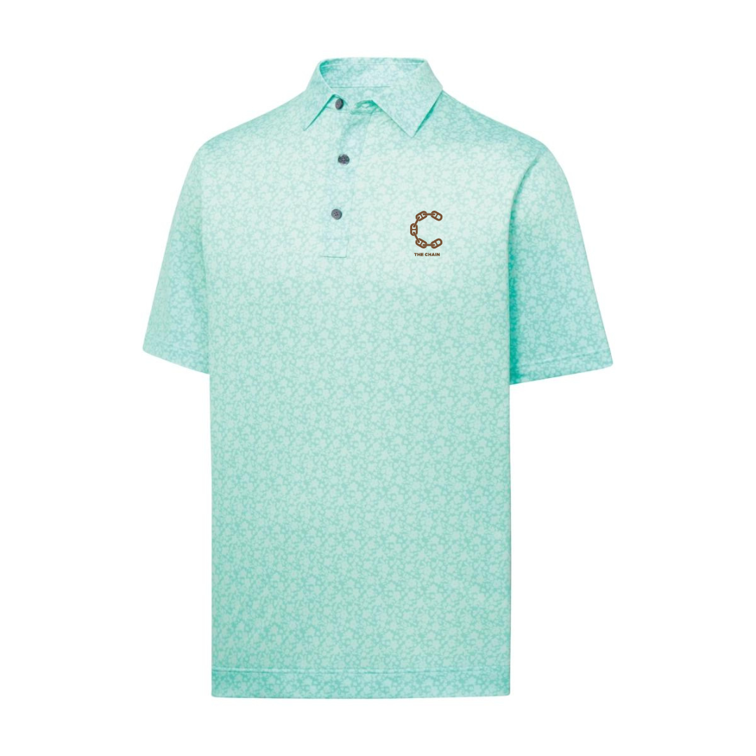 SPECIAL ORDER: FootJoy Painted Floral Lisle Polo - Green