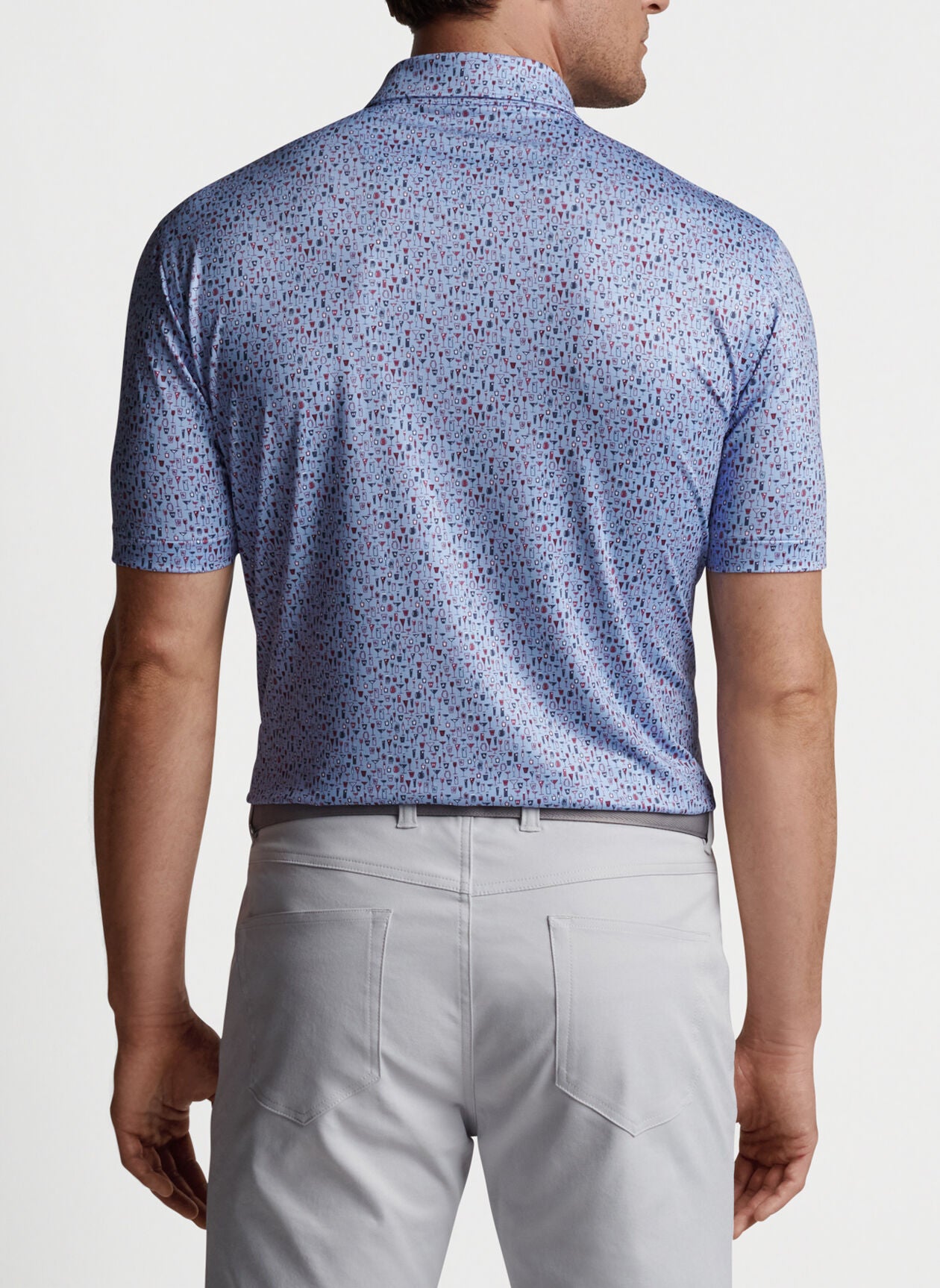 Peter Millar Deco Cocktails Performance Jersey Polo