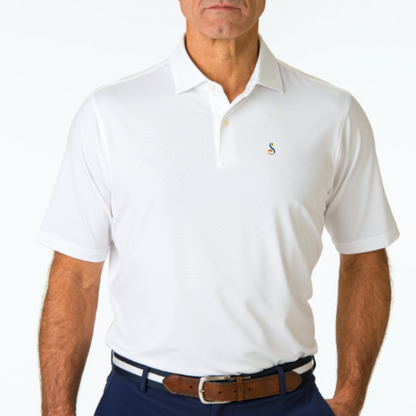 SPECIAL ORDER: Fairway & Greene Tournament Solid Polo - White